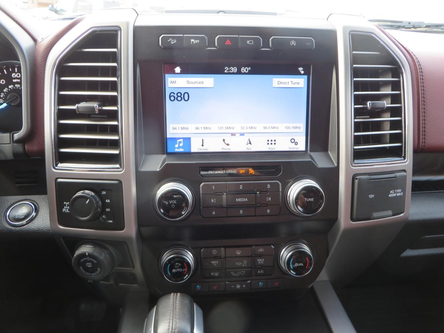 2019 White /BLACK INT W/DARK MARSALA LT Ford F-150 Platinum SuperCrew Cab 4WD (1FTEW1E45KF) with an 3.5L V6 ECOBOOST engine, 10-SPEED AUTO W/TOW MO transmission, located at 2630 Grass Valley Highway, Auburn, CA, 95603, (530) 508-5100, 38.937893, -121.095482 - F150 Platinum featuring a level kit, Fuel Offroad wheels, Toyo AT2 tires, Barricade Front winch bumper, Smittybilt winch, LED light bar, Undercover Ultraflex bedcover, and a Cargo Glide bed system. - Photo#28